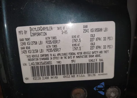 2005 Jeep Liberty Limited Edition из США, поврежденный, VIN 1J4GL58K25W650651